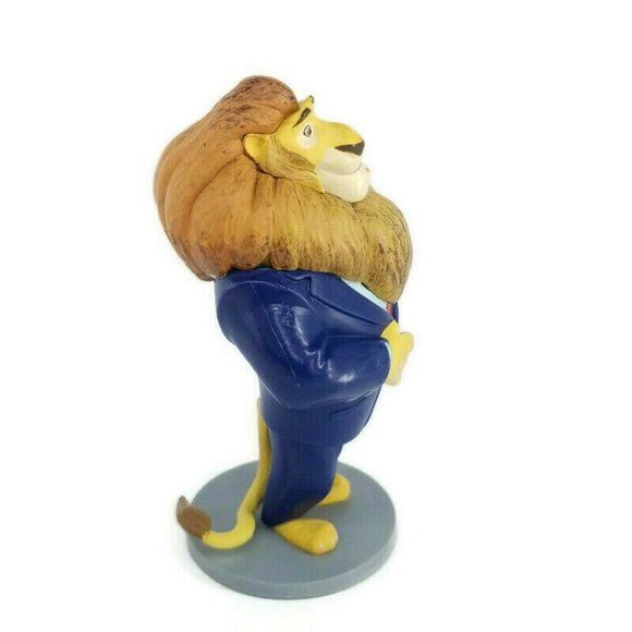 Zootopia Lion Mayor Lionheart PVC Figure Disney Store Toy Cake Topper 4" Cartoon - Picture 3 of 7